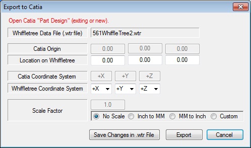 export whiffletree structure to CATIA