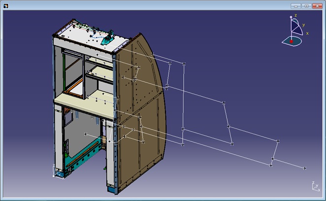Exported whiffletree structure into CATIA
